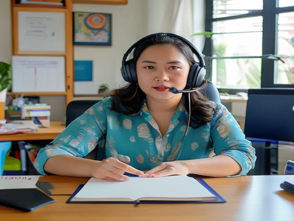 A new remote colleague prepares her workspace for onboarding.