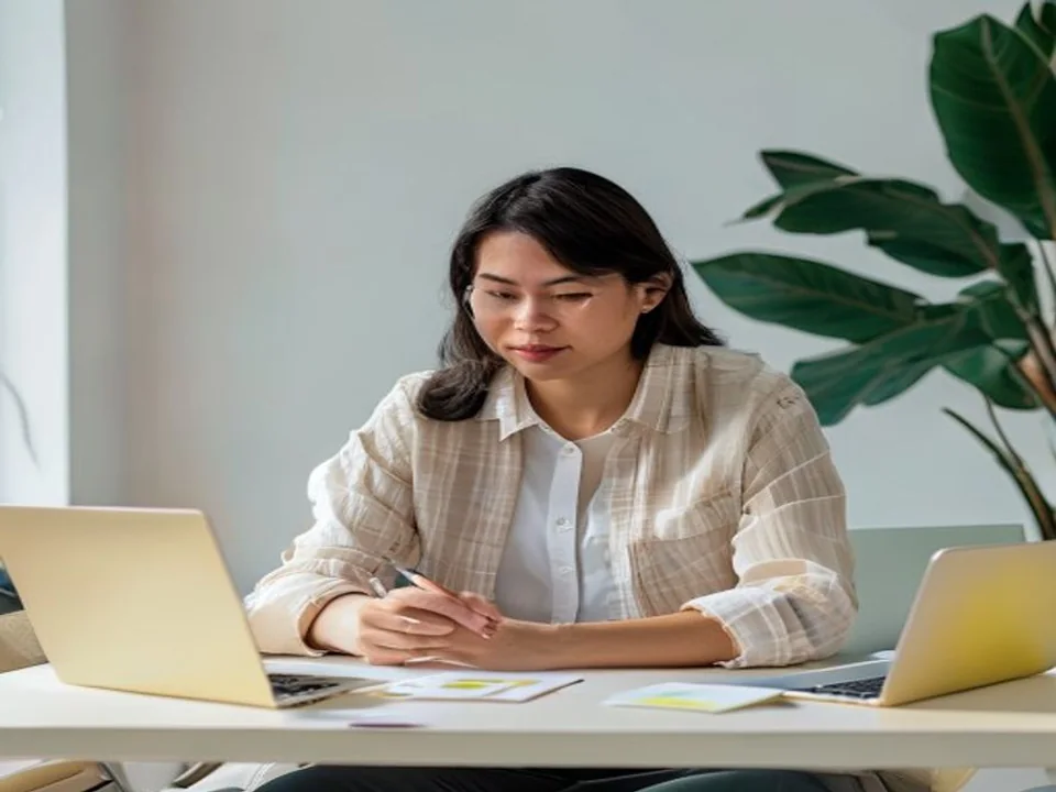 A people-operations professional organizes notes for a role brief.